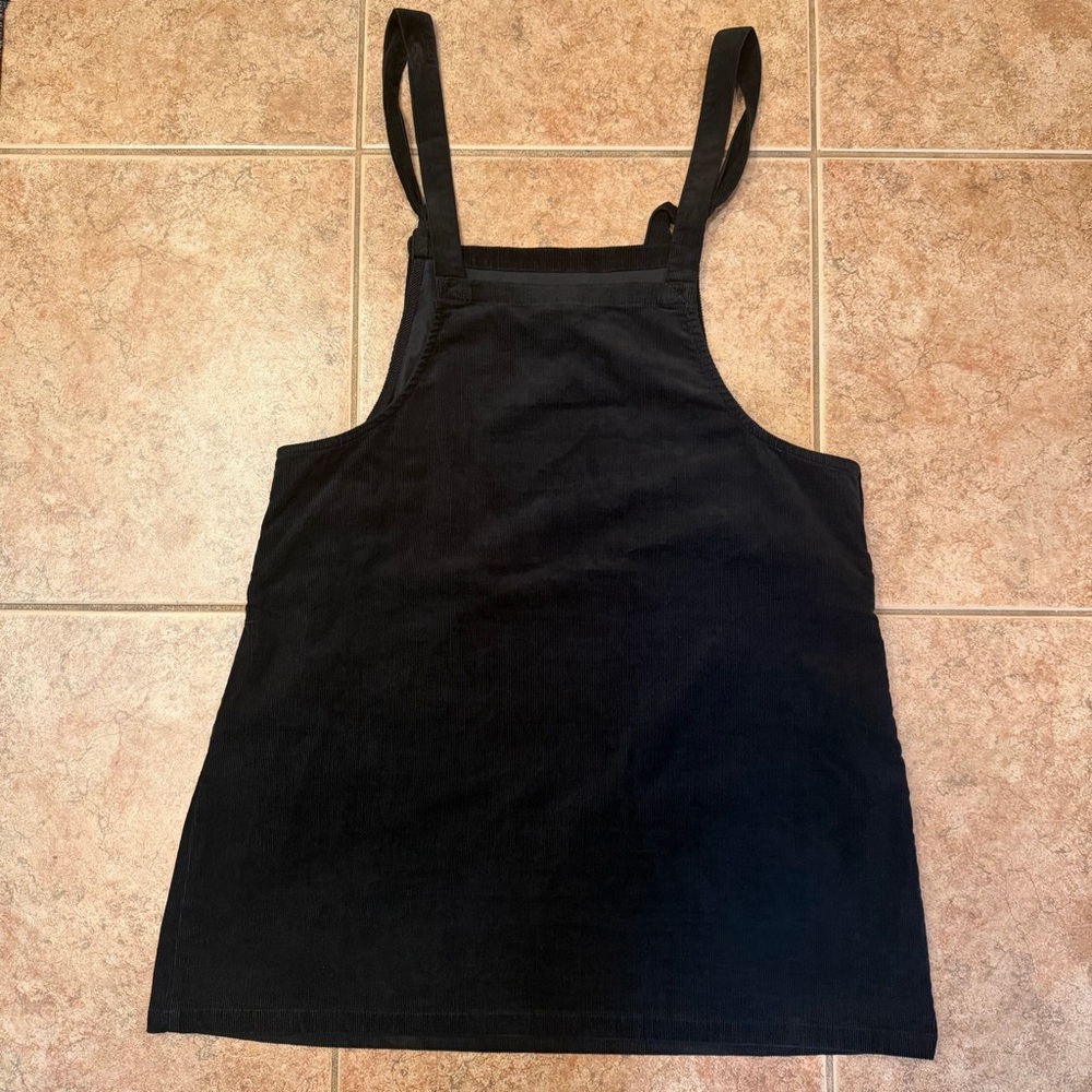 Lucy And Yak Black Mini Pini Organic Corduroy Pinafore Dress US 18 - Picture 3 of 7